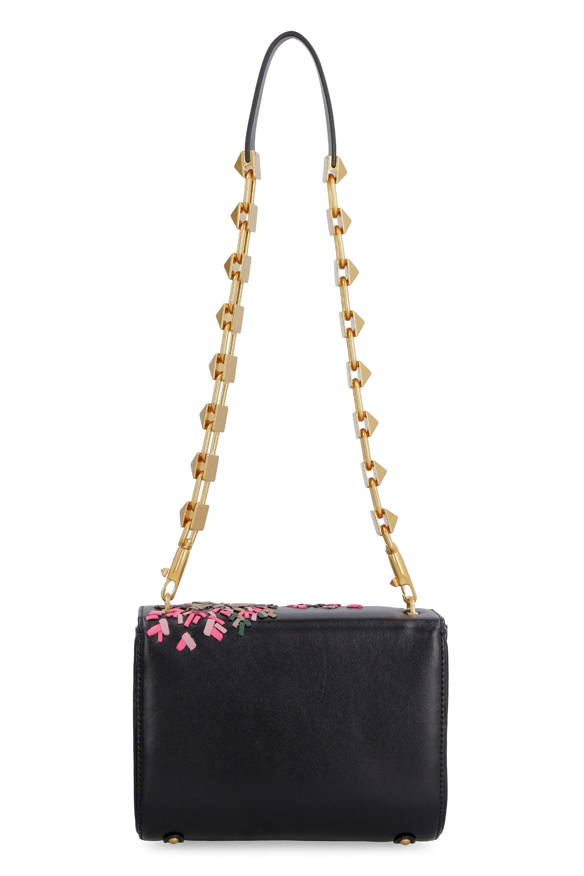 Valentino Garavani Rockstud VLogo Plaque Shoulder Bag