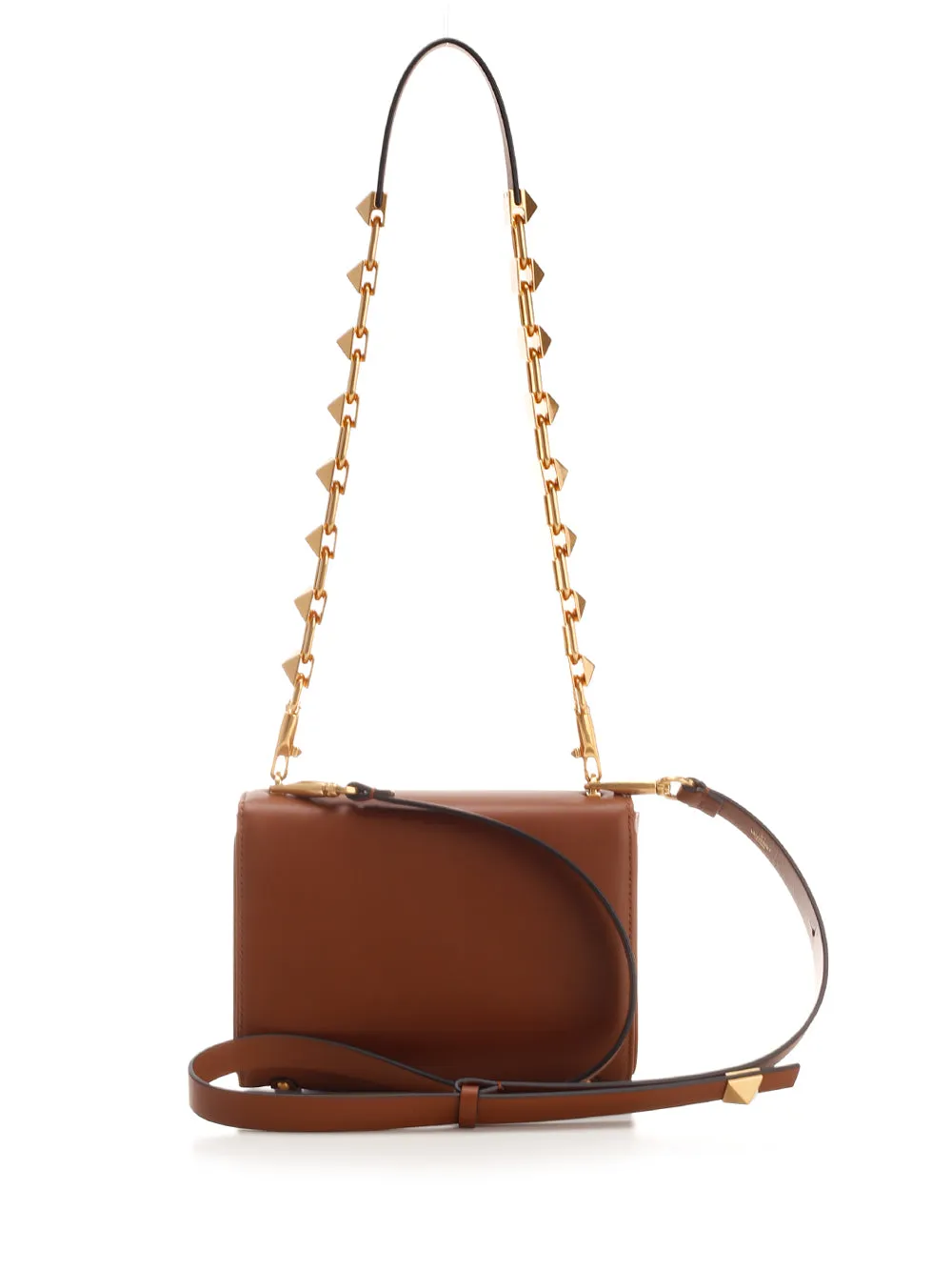 ValentinoGaravani Rockstud VLogo Plaque Shoulder Bag