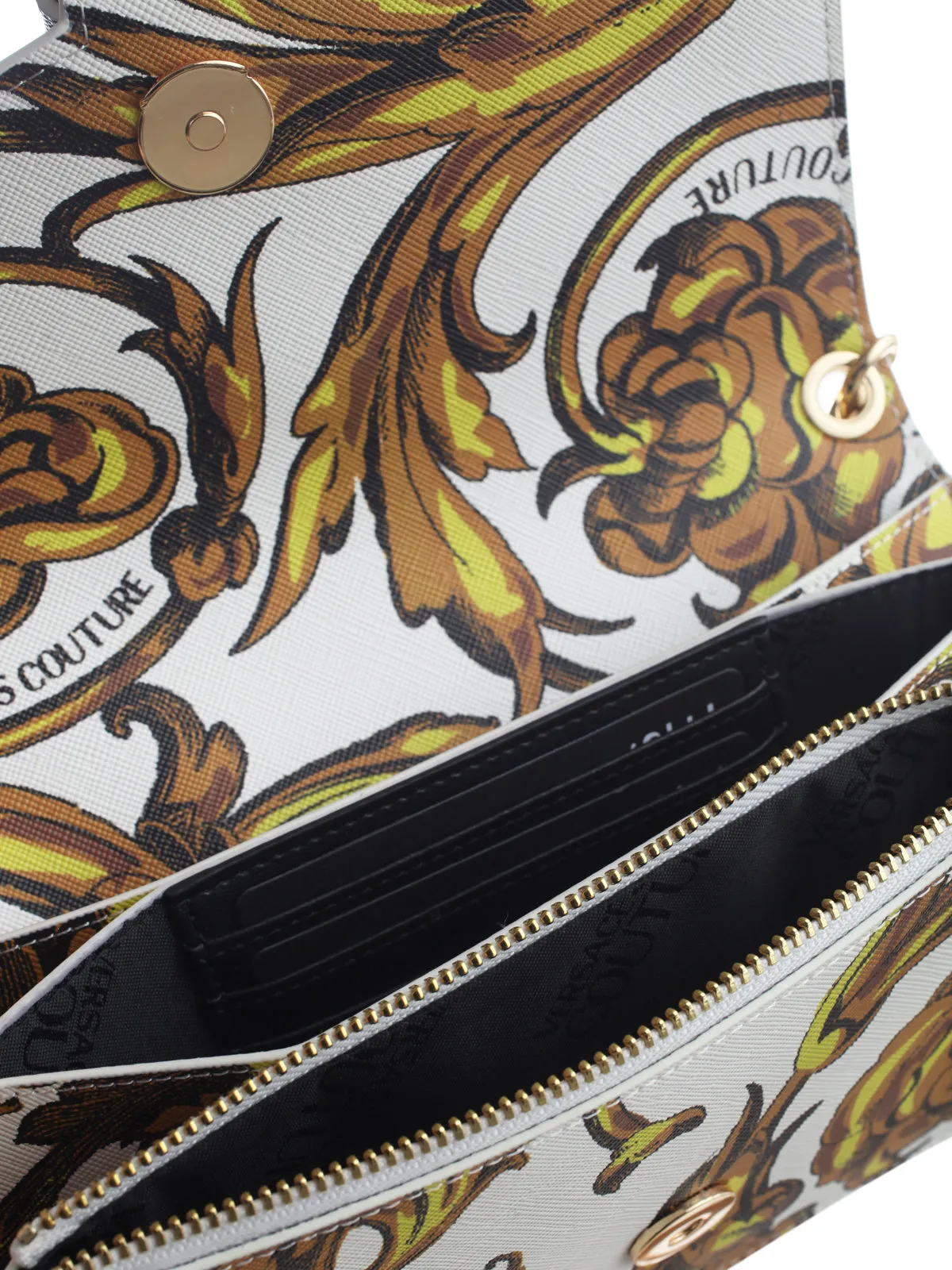 Versace Jeans Couture Baroque-Print Foldover Shoulder Bag
