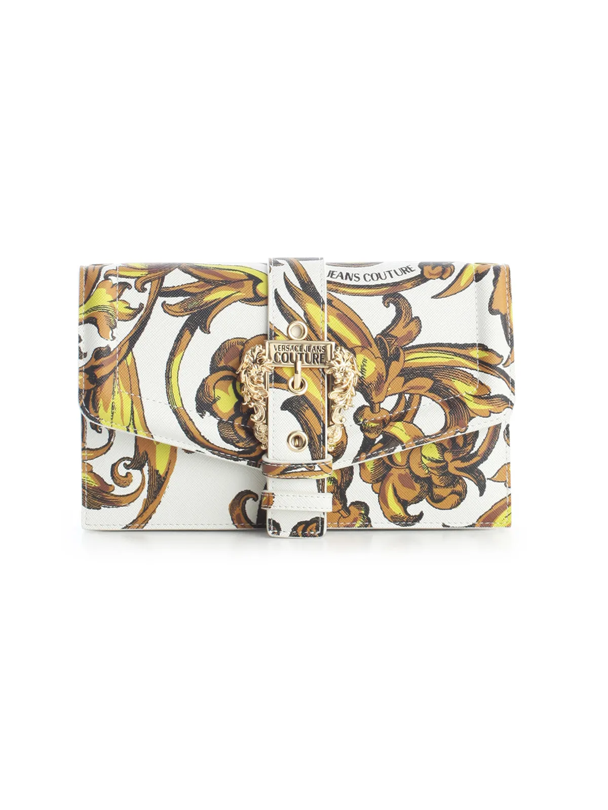 Versace Jeans Couture Baroque-Print Foldover Shoulder Bag