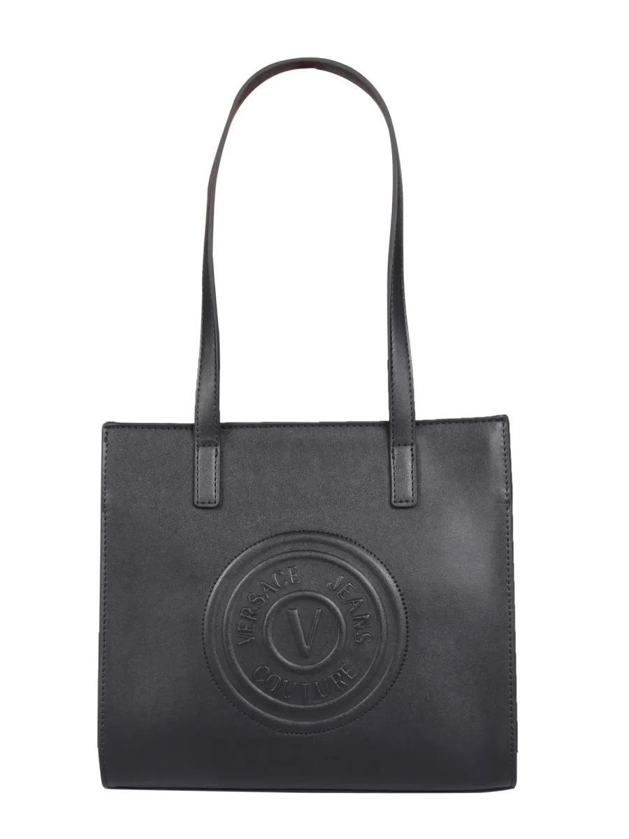 Versace Jeans Couture Logo Embossed Open-Top Tote Bag