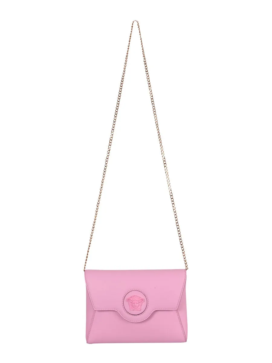Versace Medusa Plaque Foldover Crossbody Bag