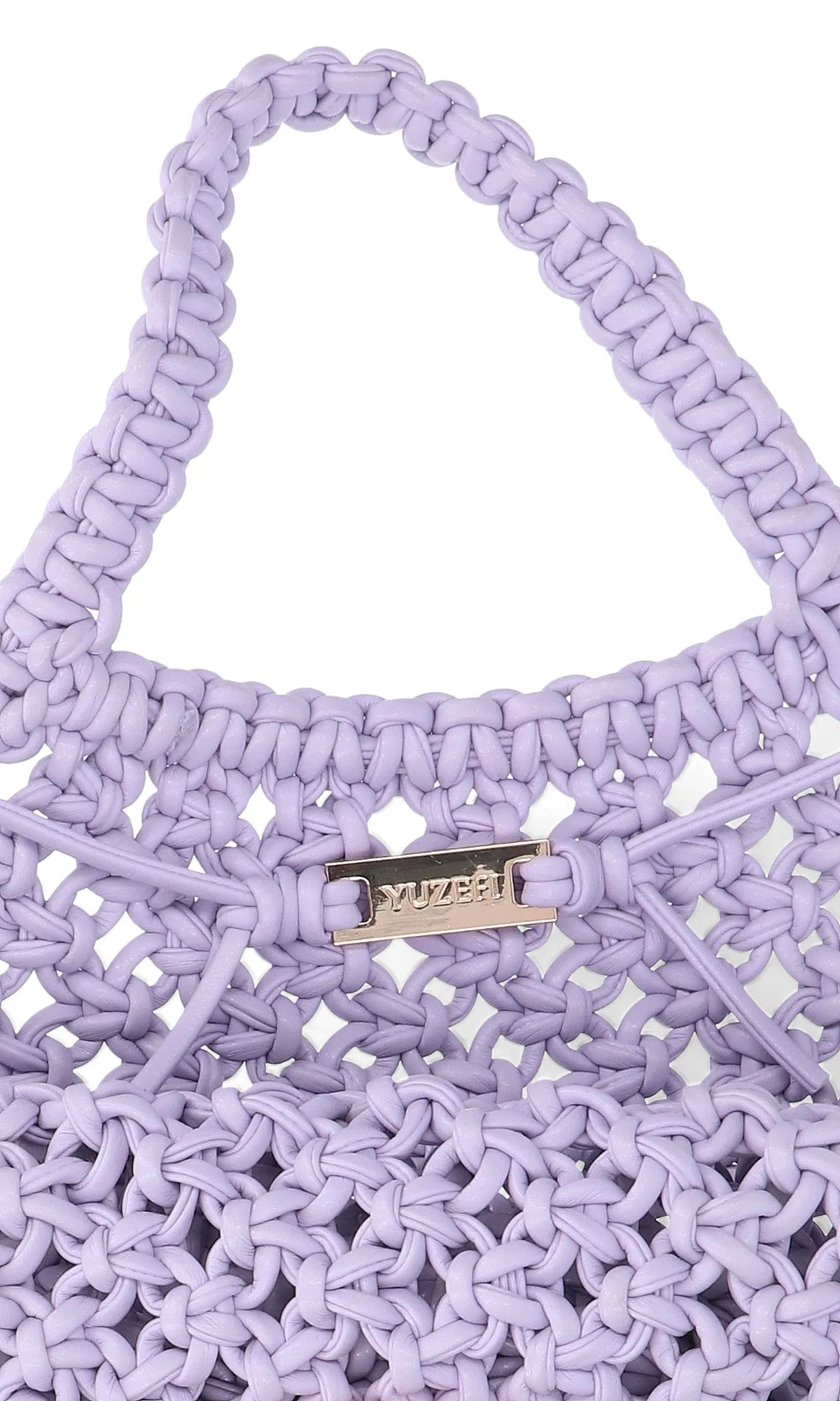 Yuzefi Fringes Detailed Woven Mini Tote Bag